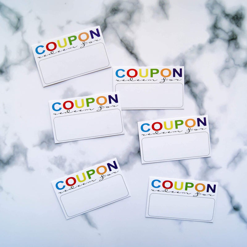 RXBC2011 Coupon Cards Pack of 100 for Business Blank Coupons Gift Certificates Vouchers - Image 5